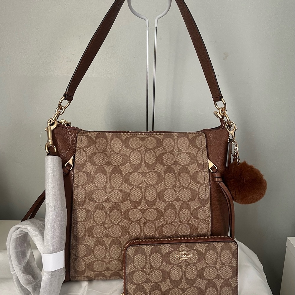 Coach Marlon Hobo Bag and Matching Wallet